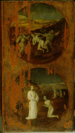 Hieronymus Bosch: Trittico del diluvio, Colui che perde e si salva, Museum Boymans – Van Beuningen, Rotterdam